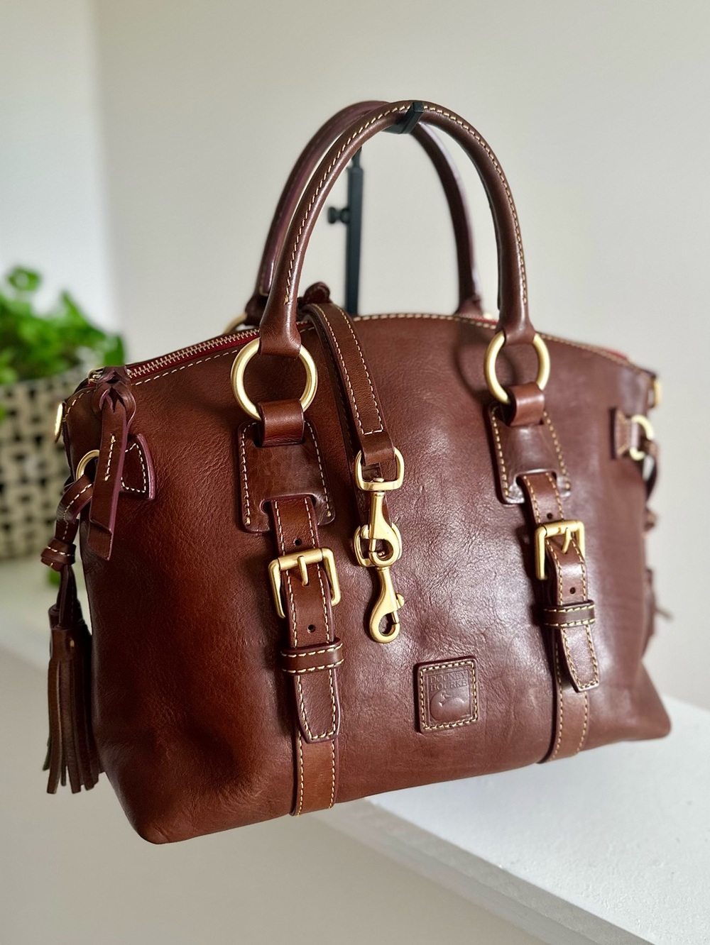 Dooney & Bourke Florentine Bristol Satchel in Chestnut